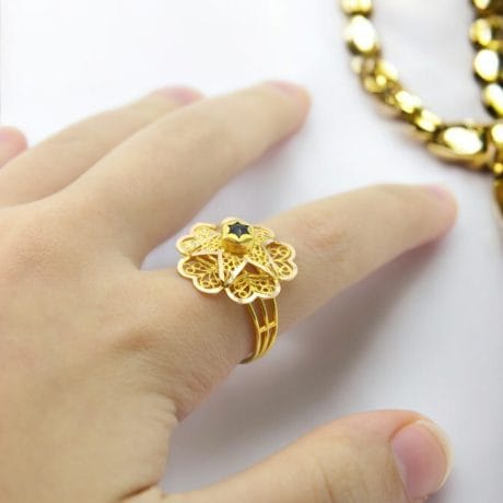 14 ayar Altın El İşçiliği Telkari Yüzük