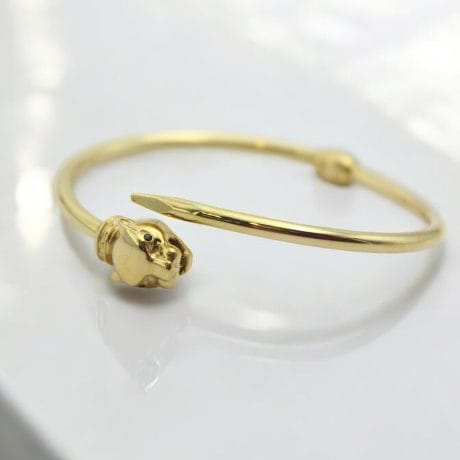 14 Ayar Altın Aslan Figürlü Kelepçe Bilezik