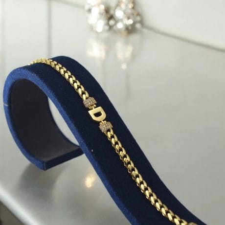 14 Ayar Altın Kişiye Özel Harf Bileklik