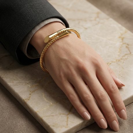 4 Ayar Altın Burgu Kelepçe Modeli